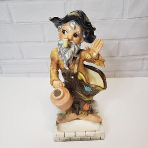 Vintage Mid-Century Kitschy Hillbilly Figurine Dresser Caddy 10" Made in Japan